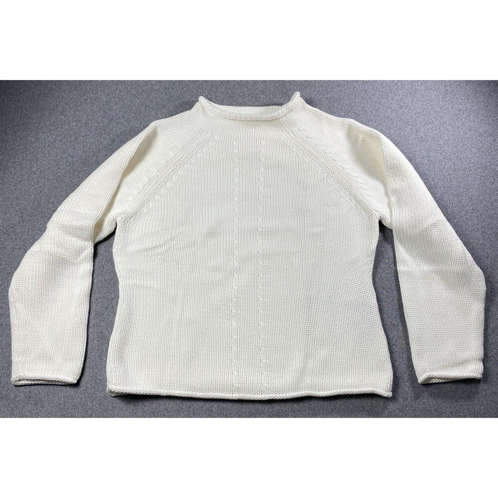 B.Moss Knit White Sweater Size M